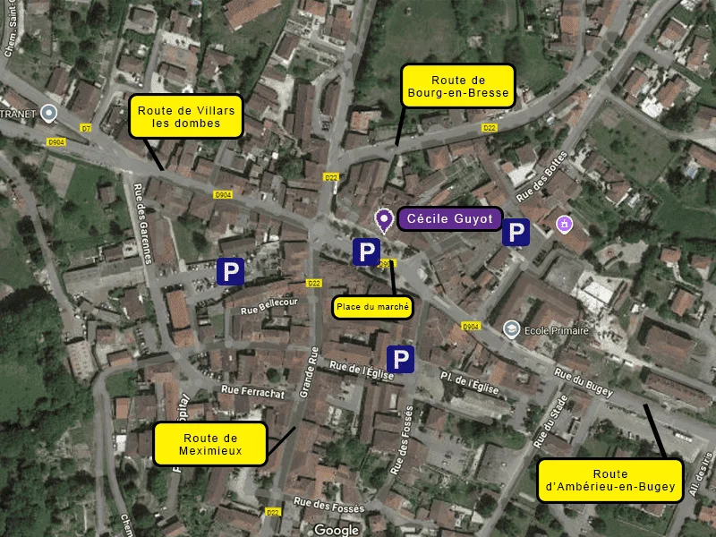 plan du village et des parkings